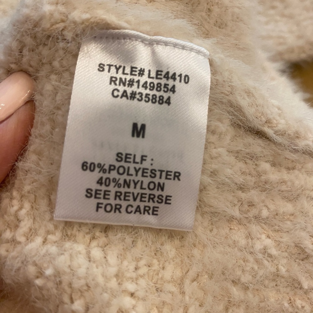 Cropped Cardigan Rhinestone Buttons Cream SAGE THE LABEL Cassie New Size S/M - Picture 6 of 15